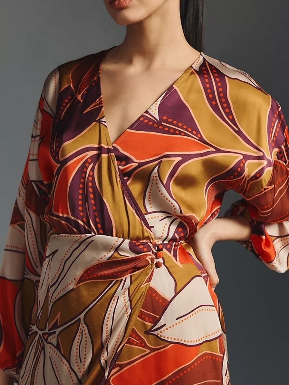 ANTHROPOLOGIE Floral Printed Midi Dress